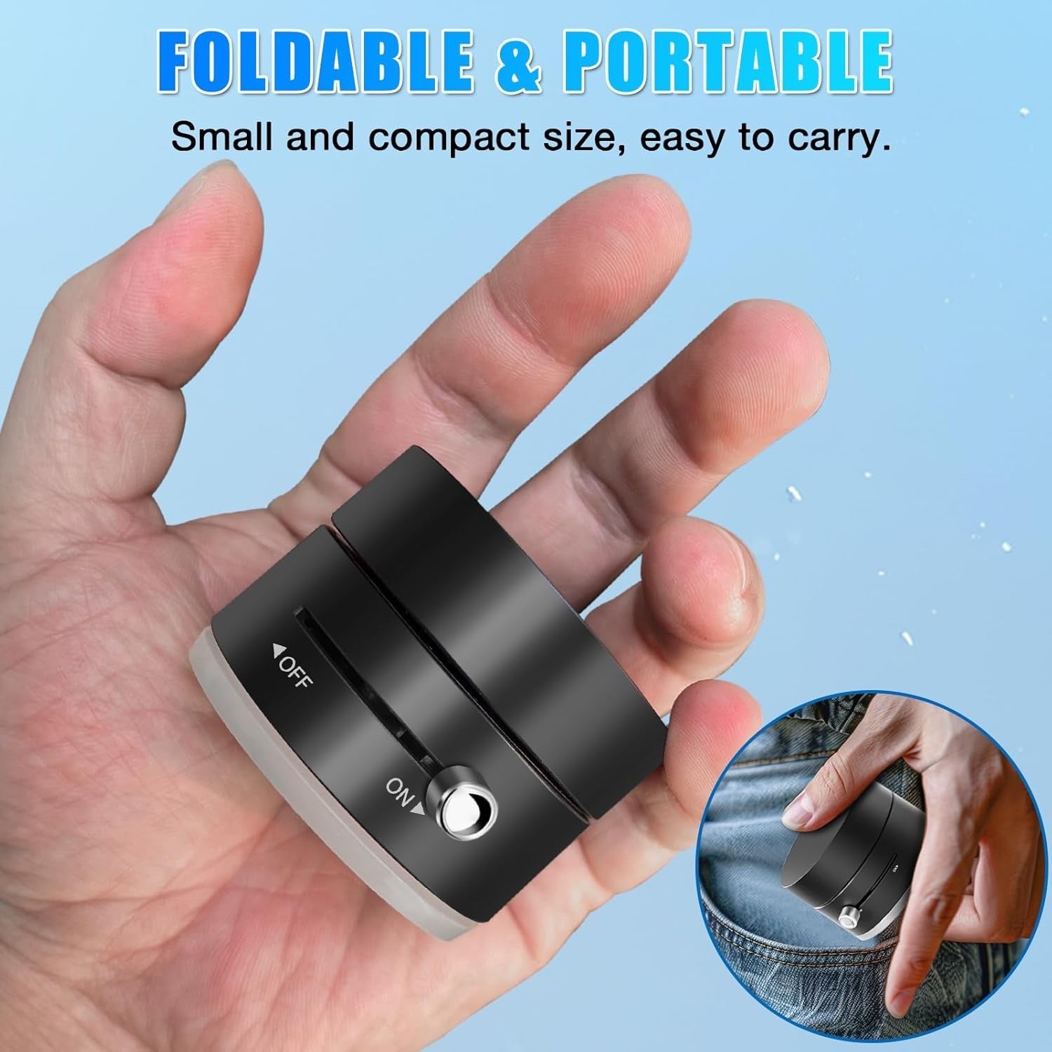 Vacuum Magnetic Suction Cup Folding Swivel Stand – Double-Sided Universal Mobile Phone Holder