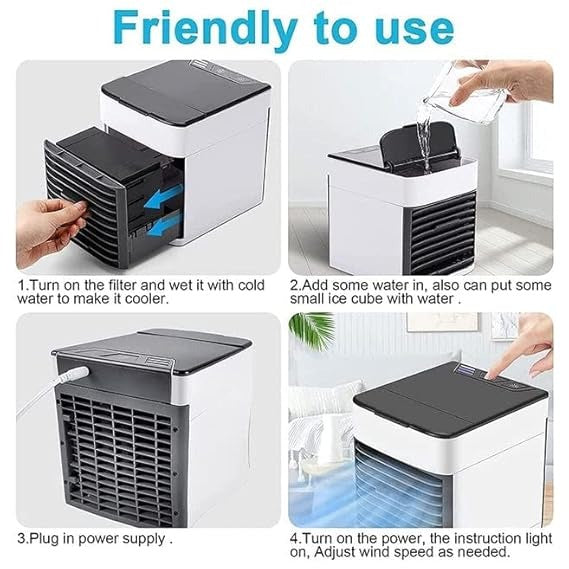 Portable Evaporative Air Cooler | 3-Speed Hydro-Chill Technology | USB Powered | Personal Cooler