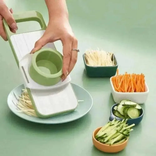 Multifunctional Vegetable Slicer 5 Interchangeable Blades - Gadget Hub Pakistan