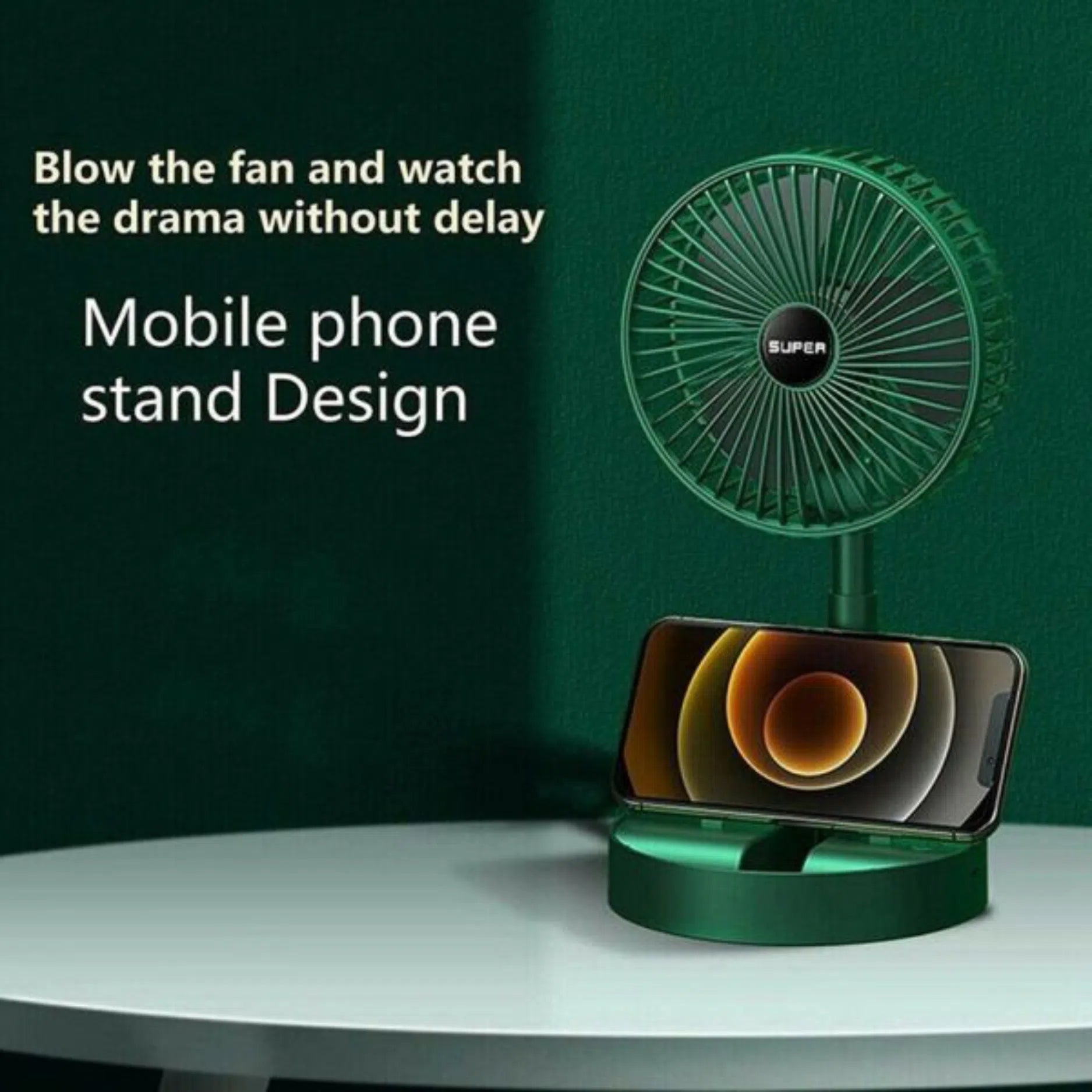 Telescopic Folding Desk Fan Compact Design - Gadget Hub Pakistan