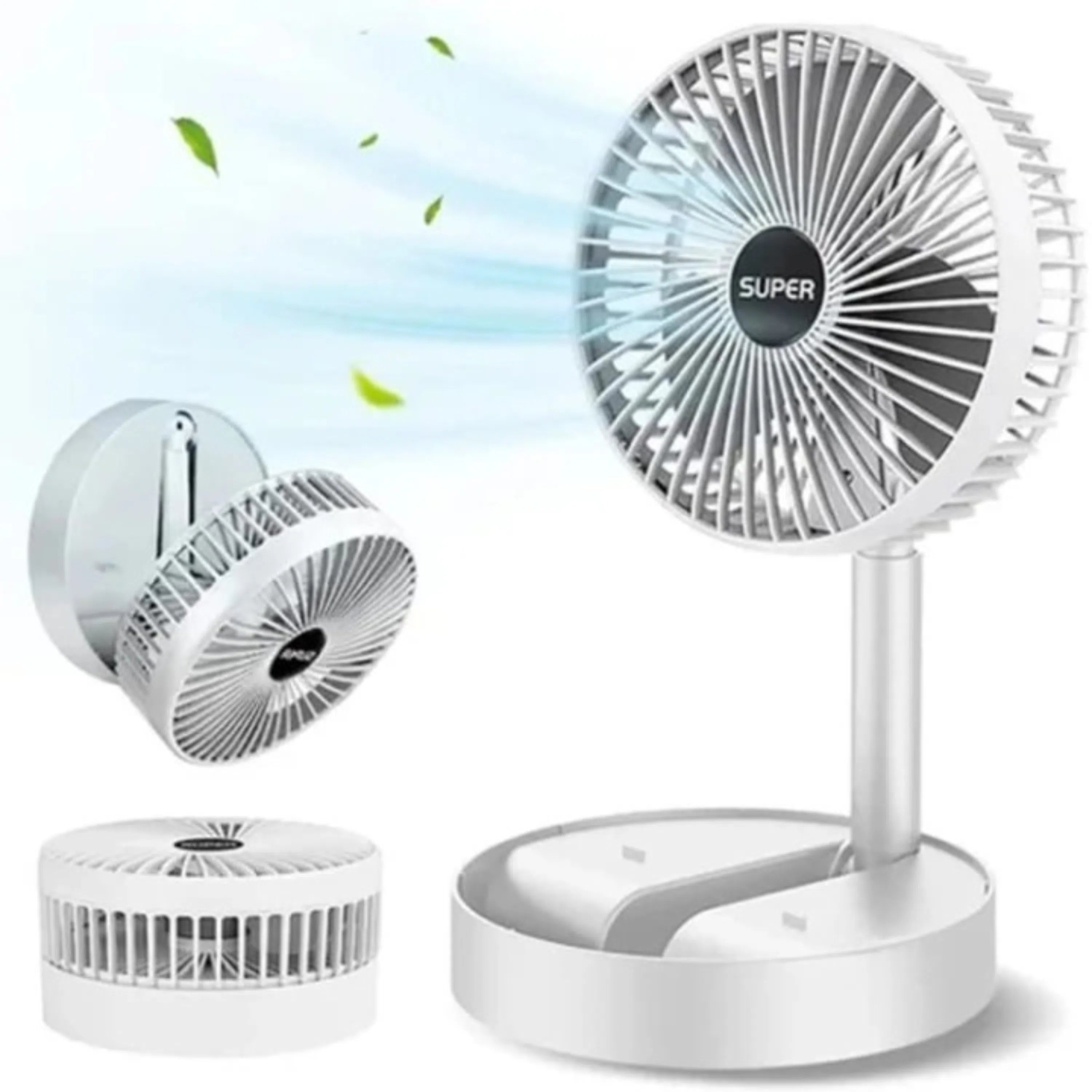 Rechargeable Portable Folding Table Fan 3 Speed - Extended View