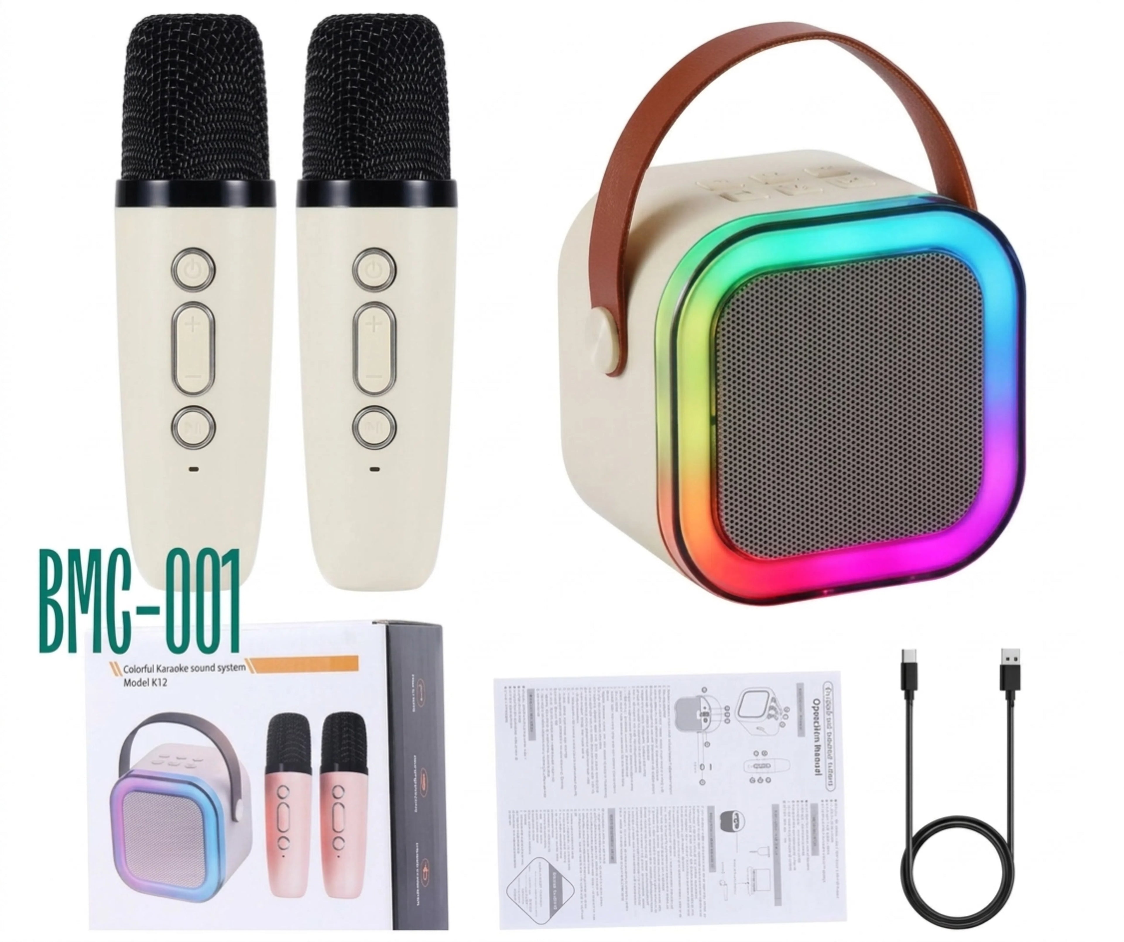 K12 Pro Karaoke Speaker Type-C Fast Charging - Side View