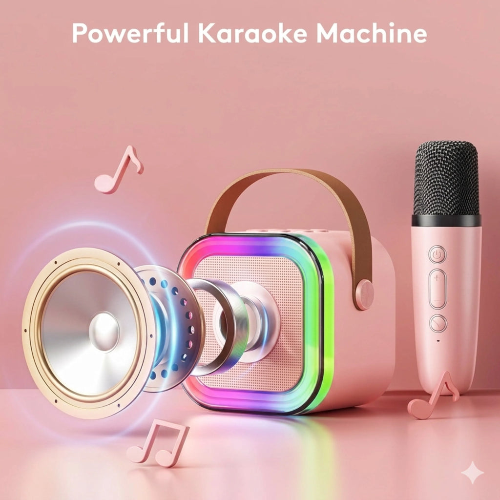 K12 Pro Karaoke Machine RGB Light Show Party Mode