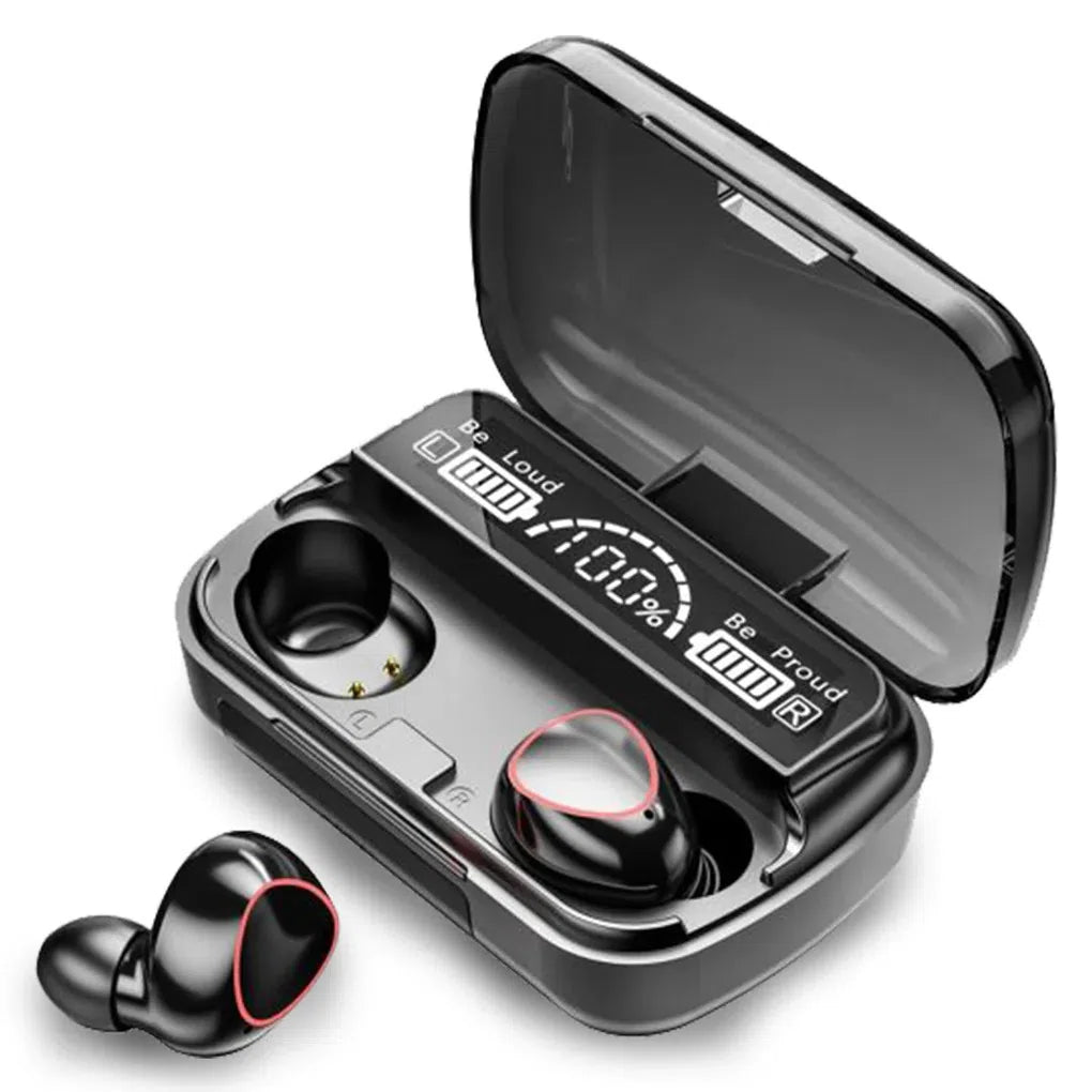 M10 Wireless Earbuds with Charging Case - Built-in Microphone