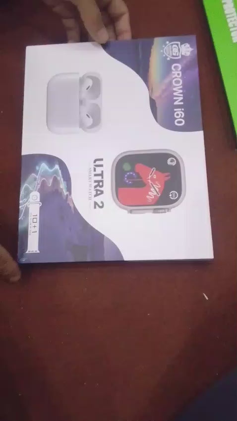Crown Ultra Series Smartwatch | 2.09" Infinite Display | Bluetooth Calling | Health Tracker